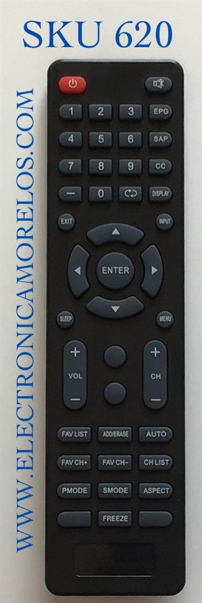 CONTROL REMOTO PARA TV / NUMERO DE PARTE XZH1045 / UM-4/AAA/R03